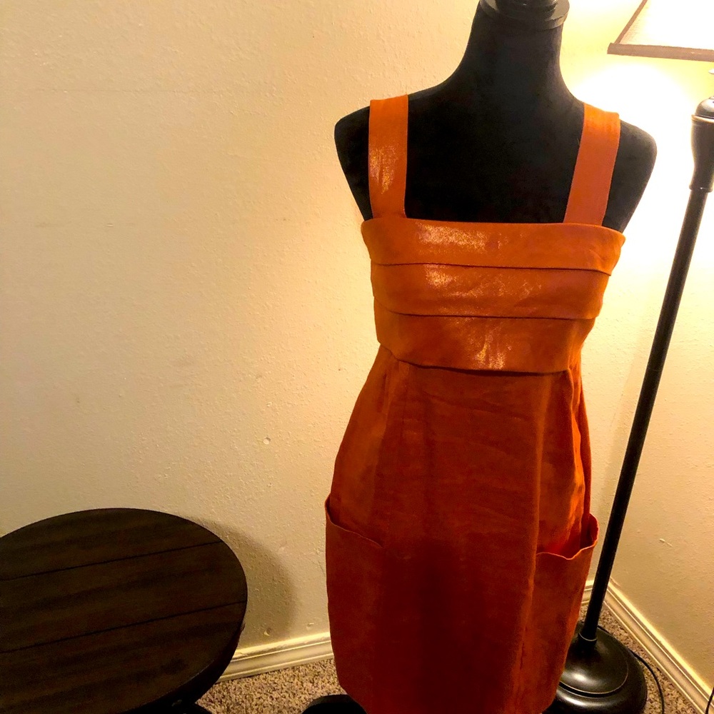 SOLD!!! Autumn Orange and Gold Dress